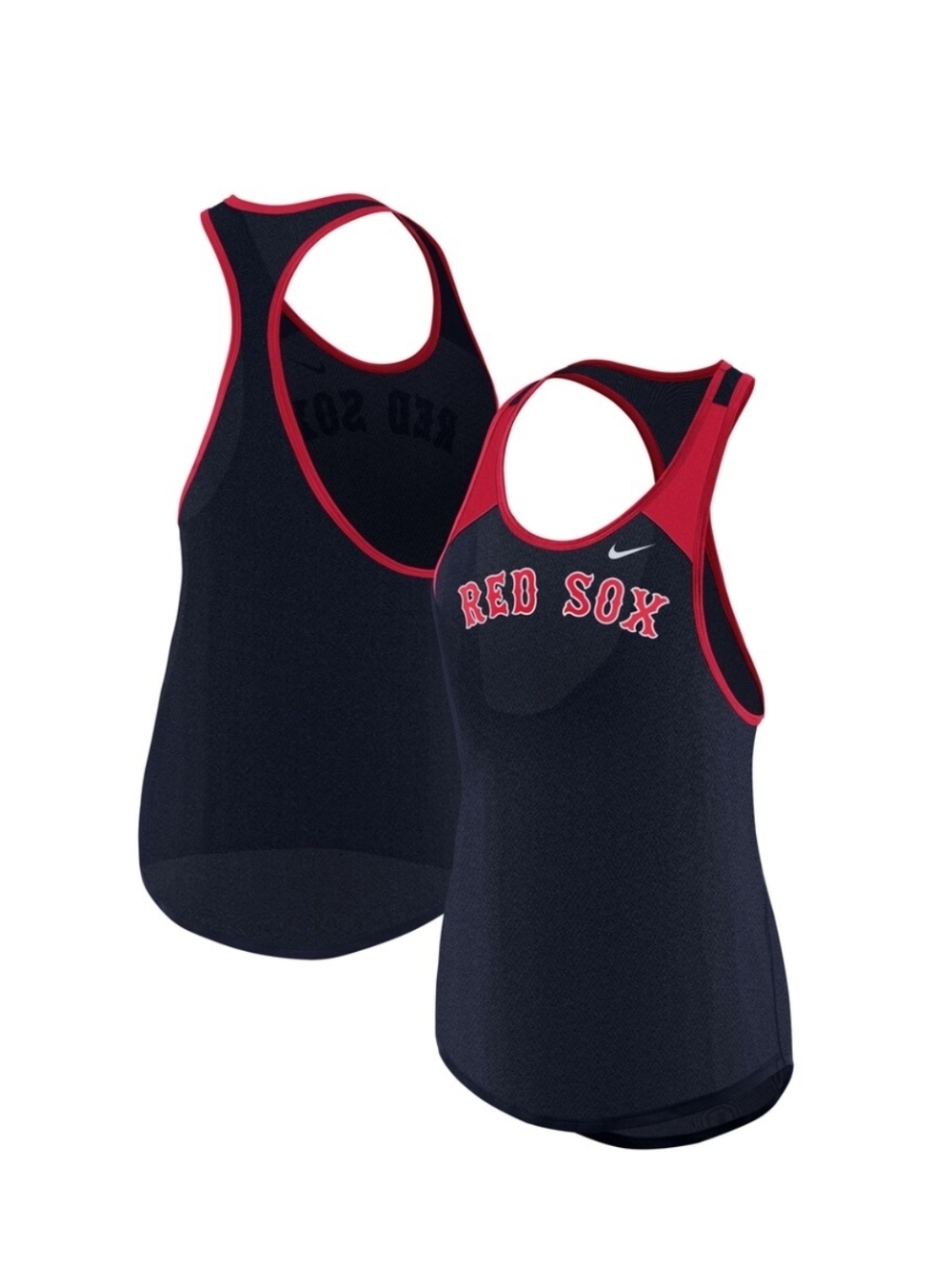 Nike Boston Red Sox Women's Tri-Blend Loose Fit Racerback Tank Top in Navy Blue